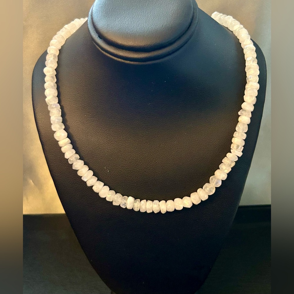 Made in India 925 Sterling Silver Crystal Beaded Necklace